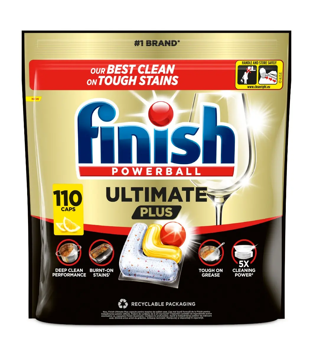 Detergent capsule pentru masina de spalat vase Finish Ultimate Plus Lemon, 110 spalari