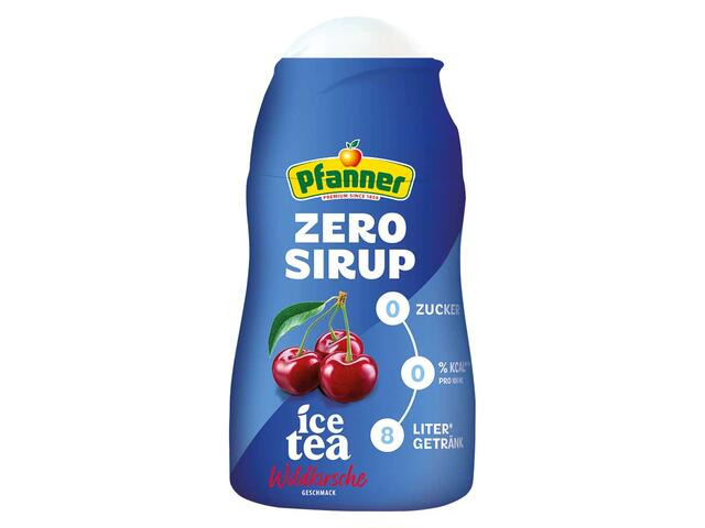 Pfanner Sirop Zero Zahar Ice Tea Cirese Salbatice, Cu Indulcitori 57Ml