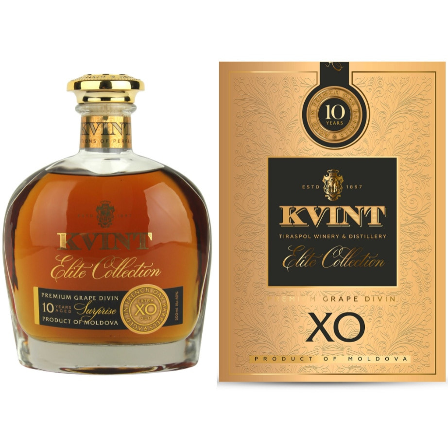 Brandy Kvint XO 10 ANI, 40%, 0.5l