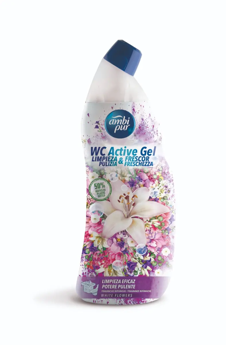 Gel curatare pentru vasul toaletei Ambi Pur White Flowers 750ml
