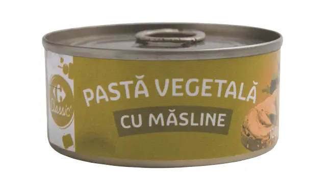 Pasta vegetala cu masline Carrefour Classic 120 g