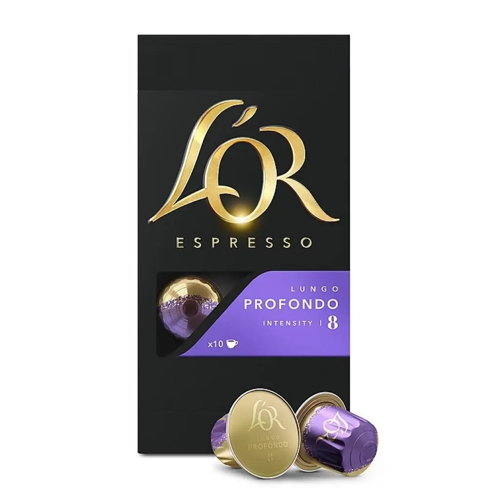 Cafea capsule L'OR Espresso Lungo Profondo, 10 bauturi x 110 ml, 52 g