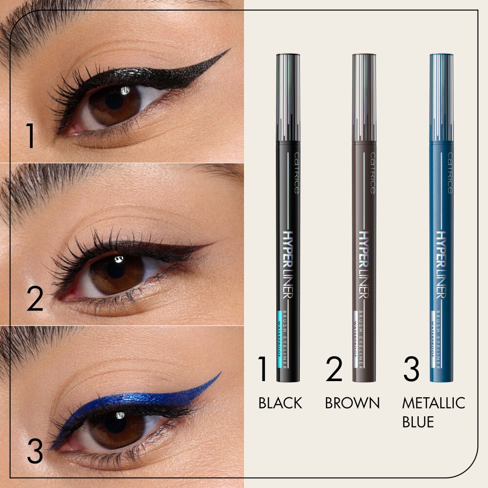 Tus pentru ochi rezistent la apa Hyper Liner Brush Eyeliner Waterproof 020 0.52 g Catrice