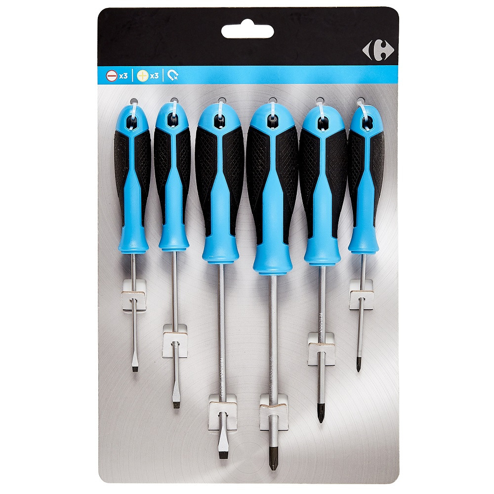 Set 6 surubelnite Carrefour, Multicolor
