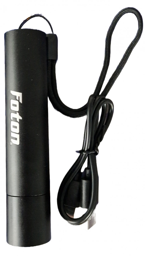 Lanterna Foton Super Z222 cu LED de 5W Zoom, cu cablu USB-C, 250 lm, Negru