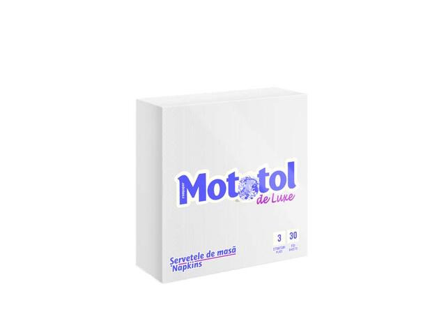 Set 30 servetele Mototol, celuloza, 33x33 cm, Alb