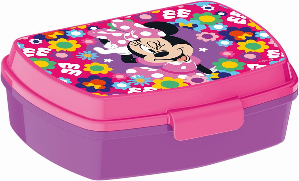Cutie sandwich Minnie, forma dreptunghiulara, PVC, Multicolor