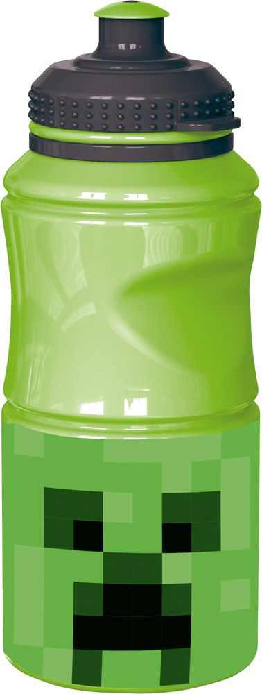 Sticla de apa Minecraft Isometric, 380 ml, Verde