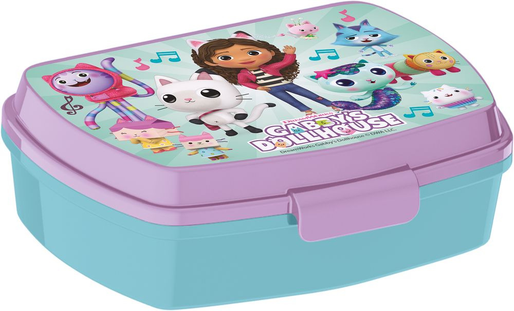 Cutie sandwich Gabby's Dollhouse, forma dreptunghiulara, Multicolor