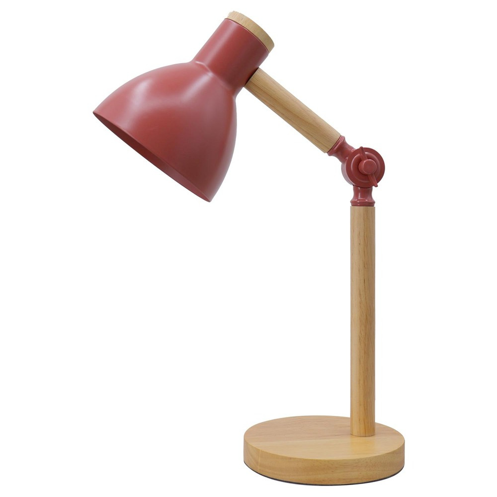 Lampa de masa birou Carrefour Home, lemn, Burgundy