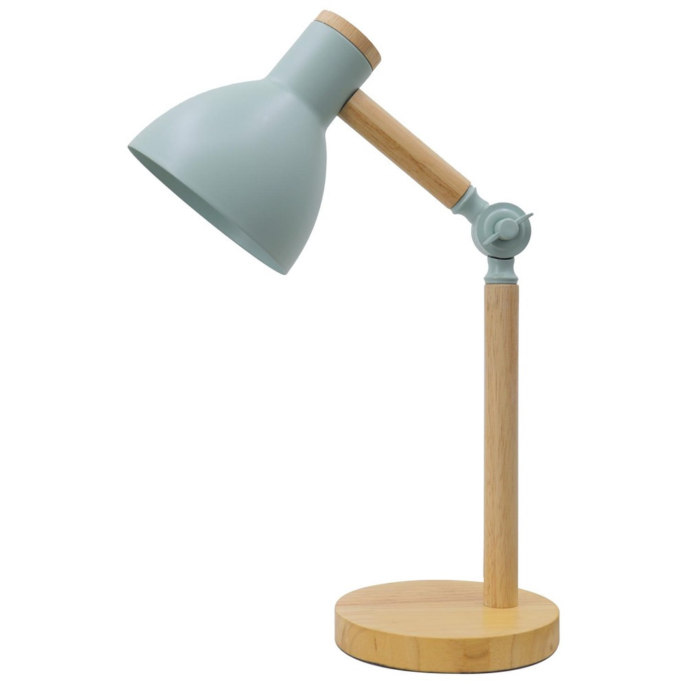 Lampa de masa birou Carrefour Home, lemn, Verde