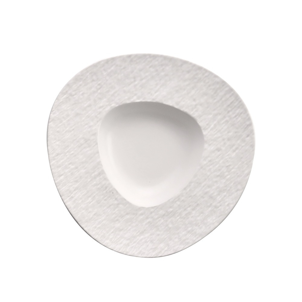 Set farfurii pentru paste Zass ZG-DS 04, 6 piese, Alb