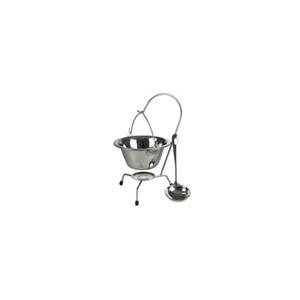 Ceaun cu suport si maner, inox, 0.8 L, Argintiu