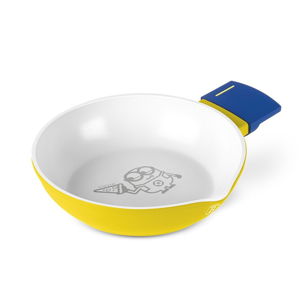 Tigaie oua Minions, aluminiu forjat, 28x17x4.2 cm, Galben/Albastru
