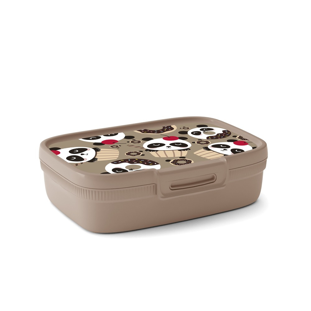 Cutie alimente dreptunghiulara Curver Snap Box, model desen, 1.3 L, Maro