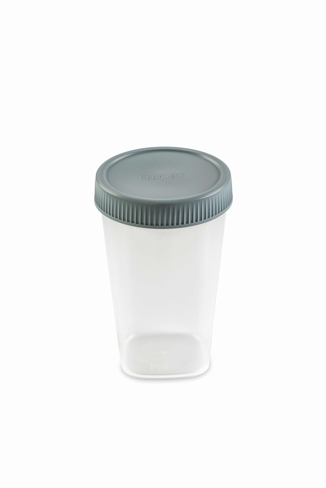 Pahar transparent cu capac gri Curver, 0.4 L