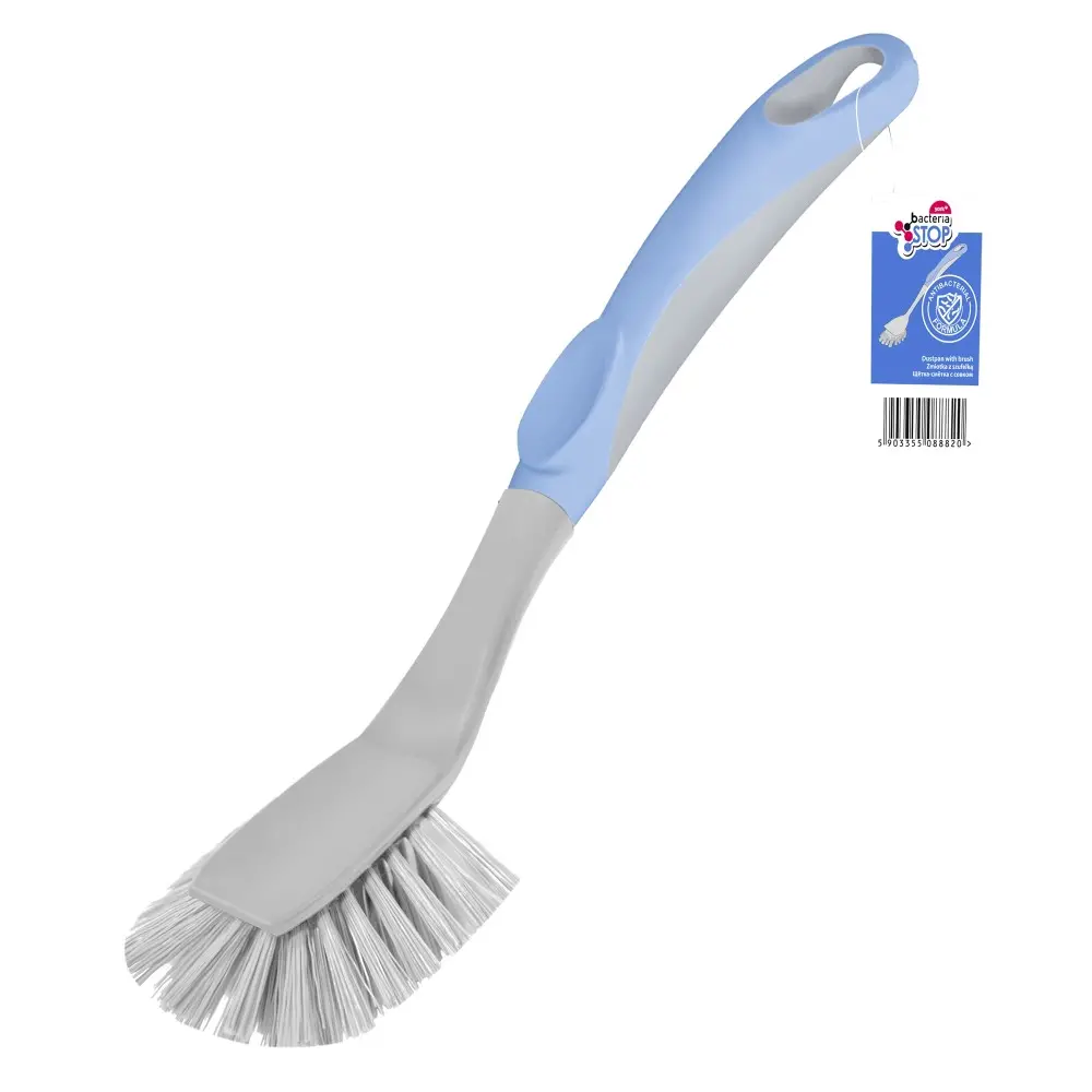 Perie pentru vase York, 8x27x6 cm, Gri/Albastru
