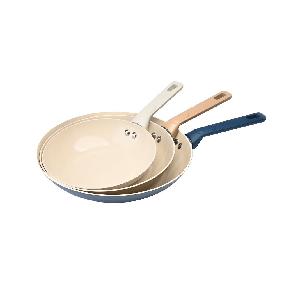 Set 3 tigai Carrefour Home, aluminiu forjat, 20/24/28 cm, Multicolor (cu card ACT FOR GOOD)