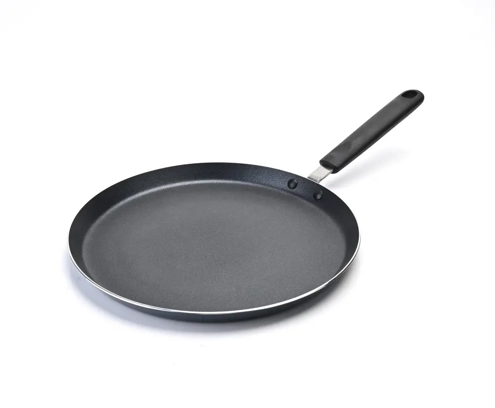 Tigaie pentru clatite Carrefour Home, aluminiu, 28x2 cm, Albastru (cu card ACT FOR GOOD)