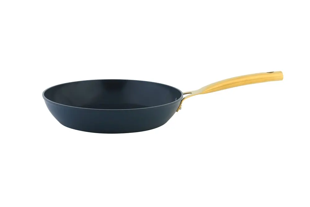 Tigaie Carrefour Home, aluminiu forjat, 28 cm, Negru/Auriu