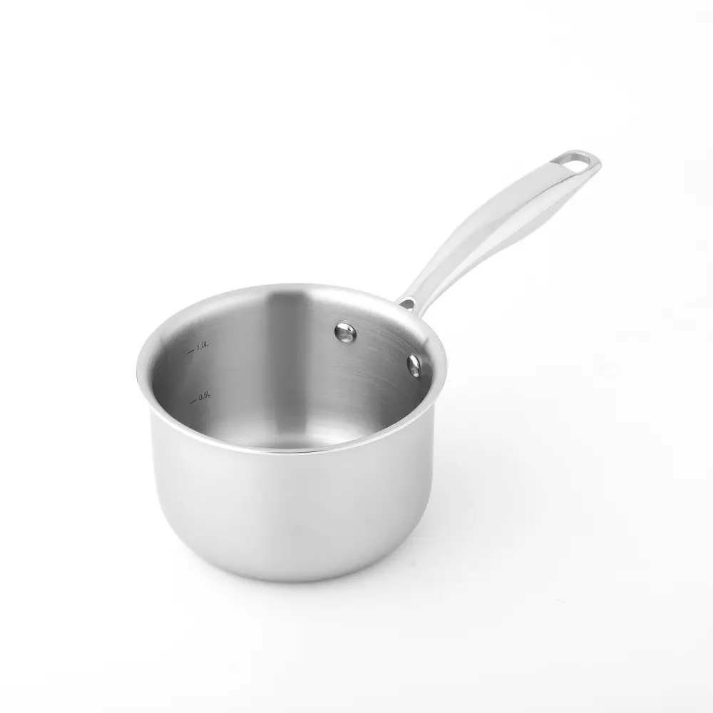 Caserola cu maner Carrefour Home, inox, 14 cm, Argintiu