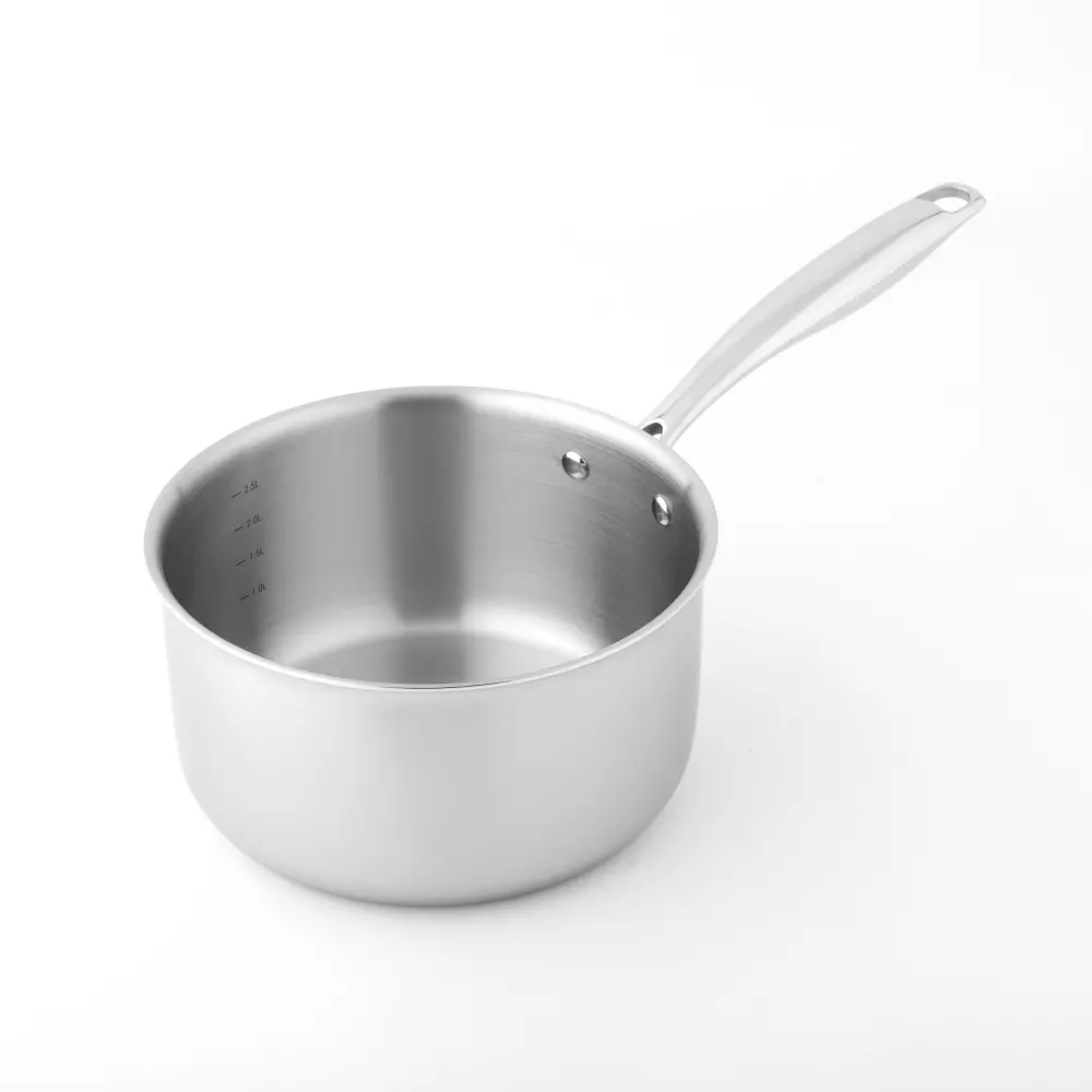 Caserola cu maner Carrefour Home, inox, 20 cm, Argintiu