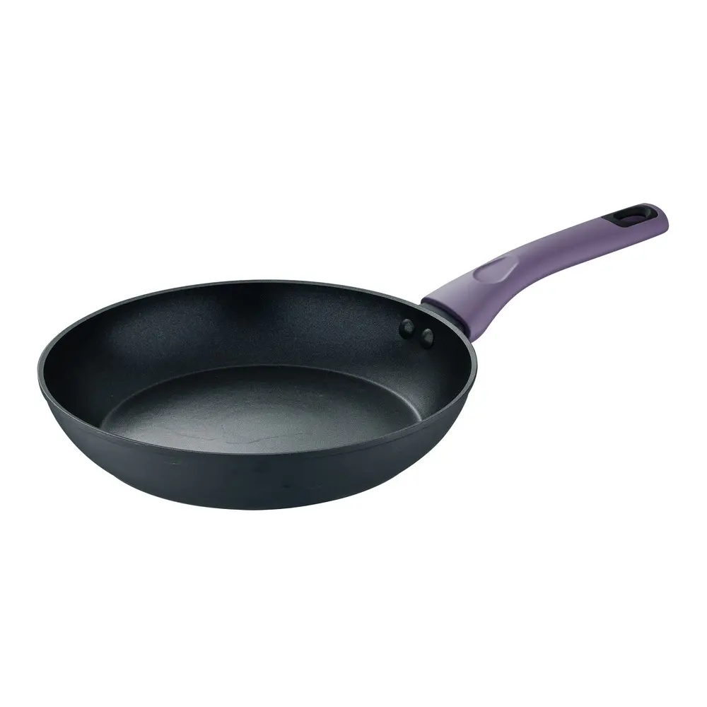 Tigaie Bergner Emotions, aluminiu forjat, 28 cm, Negru/Mov