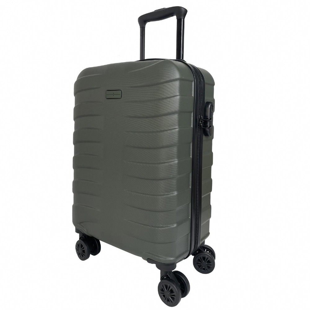 Troler cu 8 roti Carrefour Canada, ABS, 54x35x20 cm, Kaki