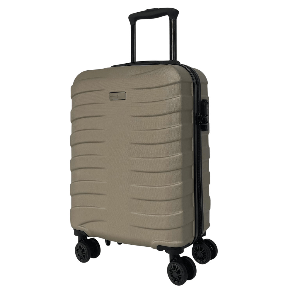Troler cu 8 roti Carrefour Canada, ABS, 54x35x20 cm, Sampanie