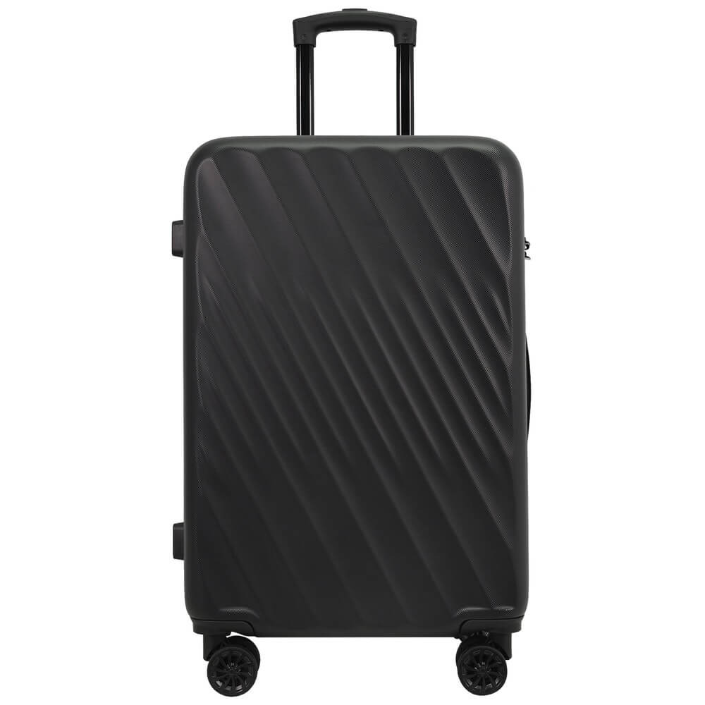 Troler cu 8 roti Carrefour Iguazu, ABS, 64x42x26 cm, Negru