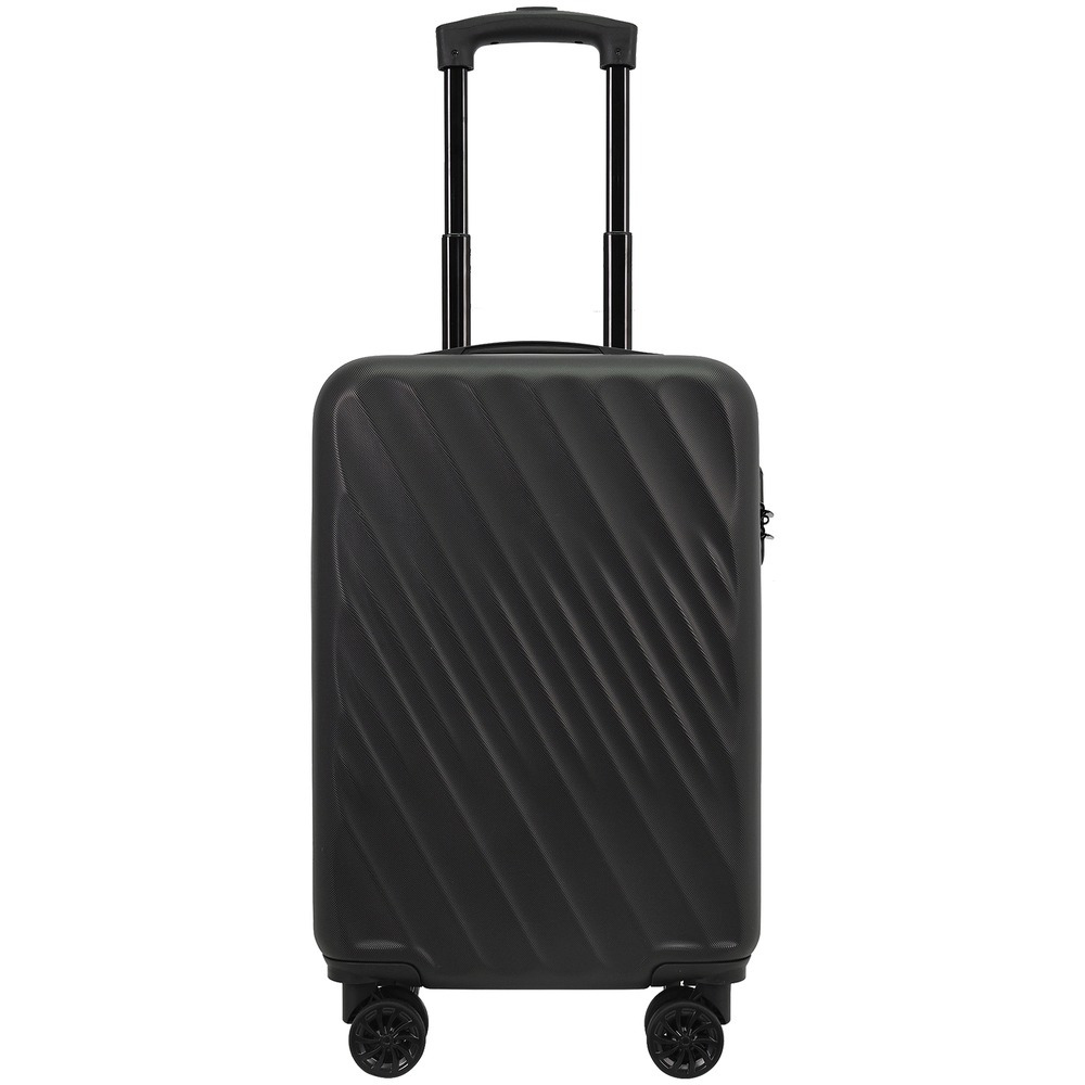 Troler cu 8 roti Carrefour Iguazu, ABS, 54x34x20 cm, Negru
