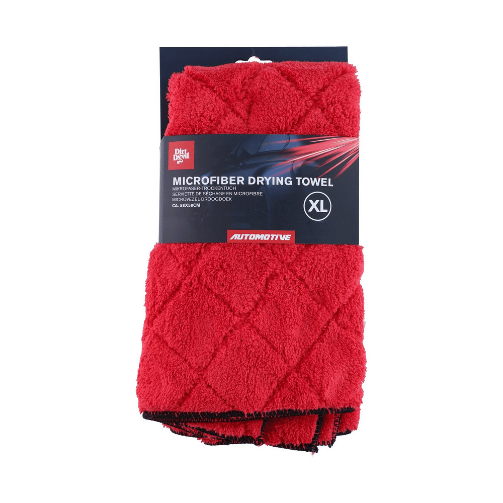 Laveta pentru uscare auto Dirt Devil XL, 58x58 cm, Rosu