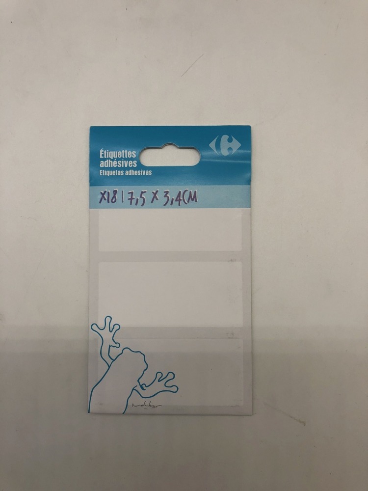 Set etichete adezive Carrefour, 34x75mm, 18 buc