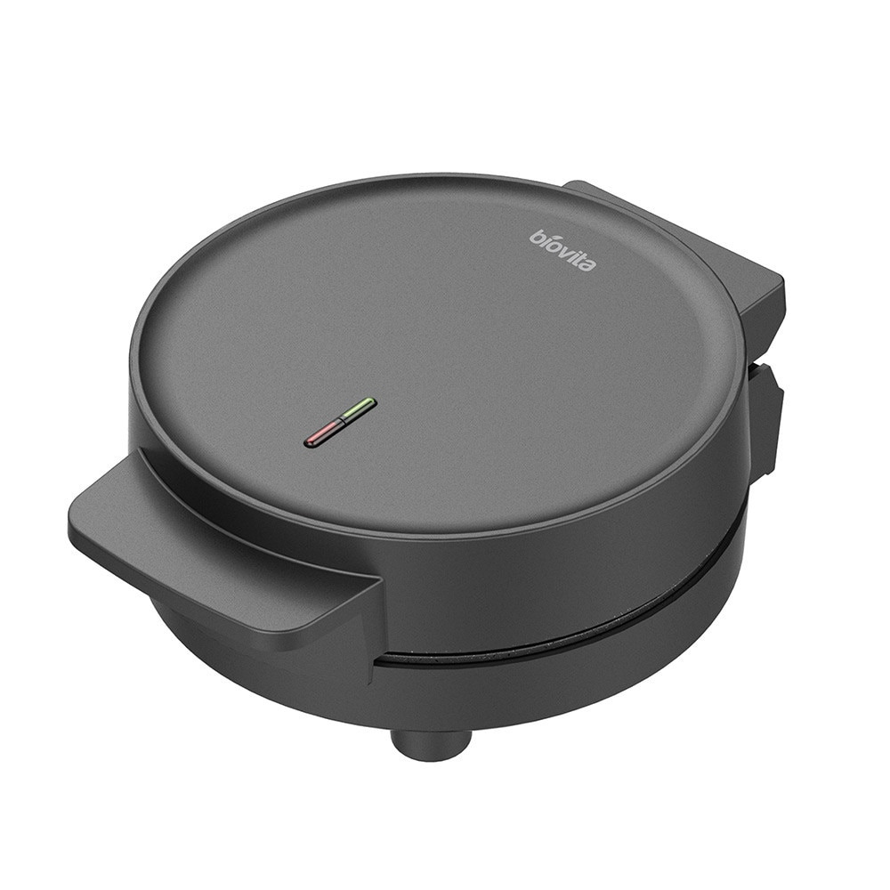 Aparat pentru vafe si gofre Biovita YUMMY, 1000 W, Placi Ceramice, Compact, Negru