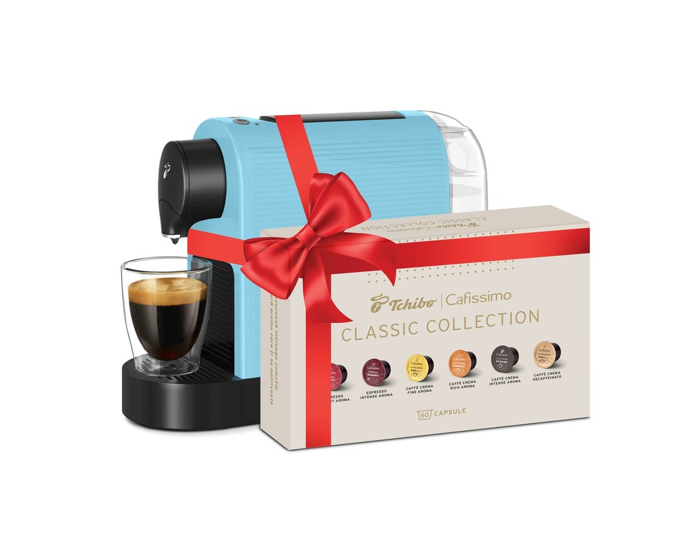 Espressor Cafissimo pure Tropical Breeze + Pachet 60 capsule Clasic Collection