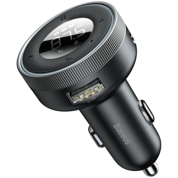 Modulator FM Bluetooth Baseus CCLH-01 Enjoy, Mp3 Player, 2 x USB, Negru