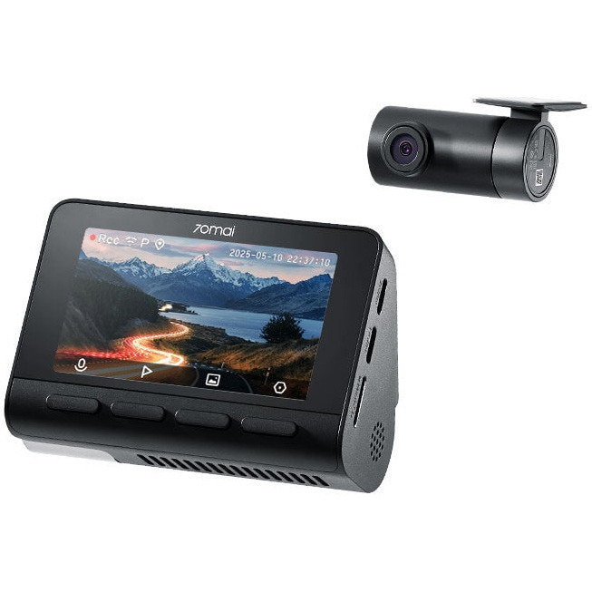 Camera auto DVR 70mai A800SE-1-4G, 4K, WiFi, Negru + Camera spate RC22