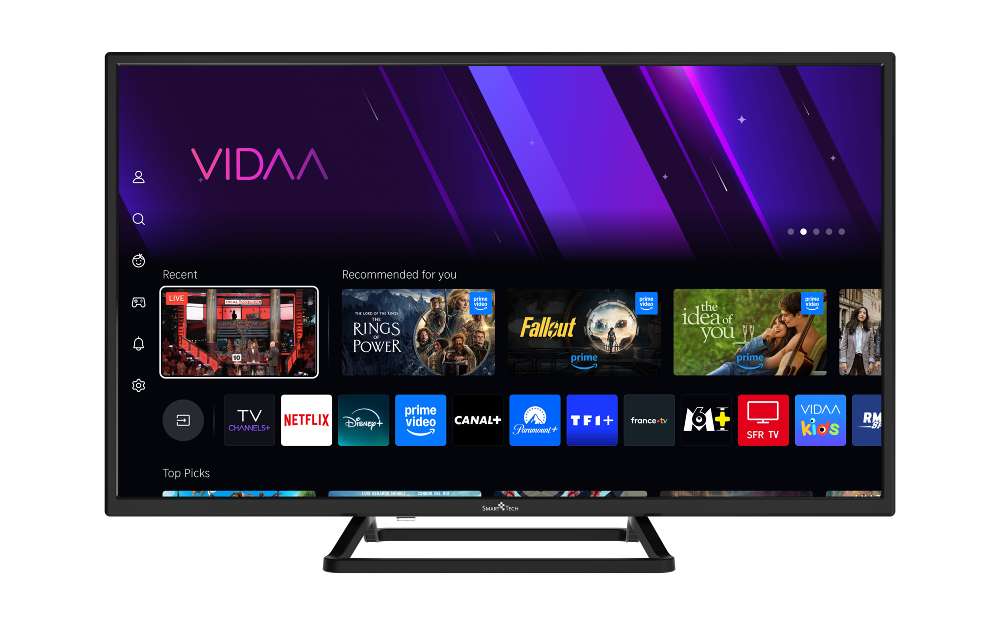 Televizor LED SmartTech 32HV02T3, 80 cm, Clasa E, HD, Negru