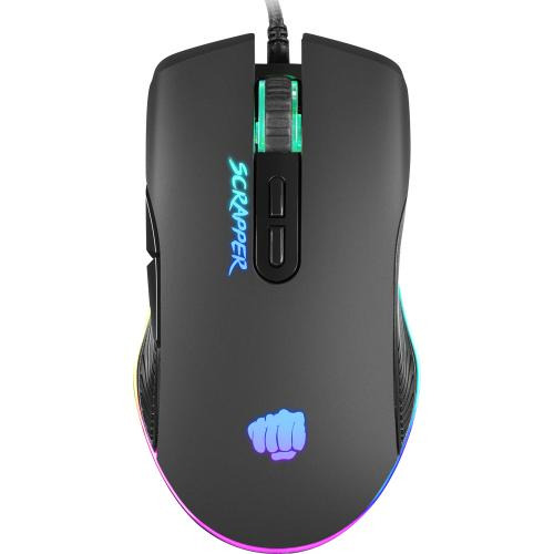 Mouse Optic Natec Fury Scrapper RGB, USB, Negru