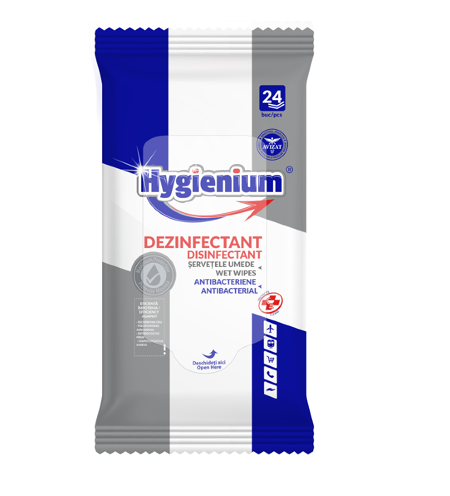 Pachet 24 servetele umede  Hygienium dezinfectante