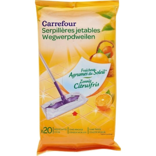 Lavete umede podea Carrefour, 20buc
