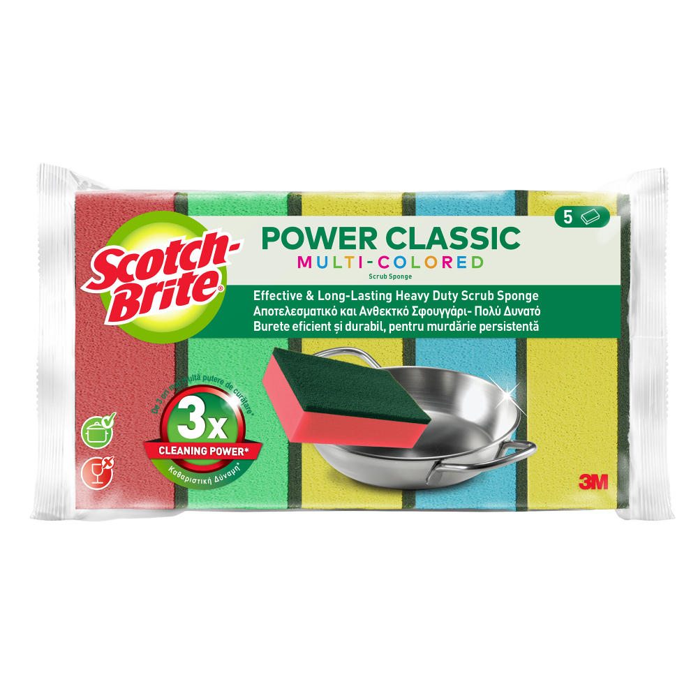 Bureti Scotch Brite clasici multicolori 5 buc