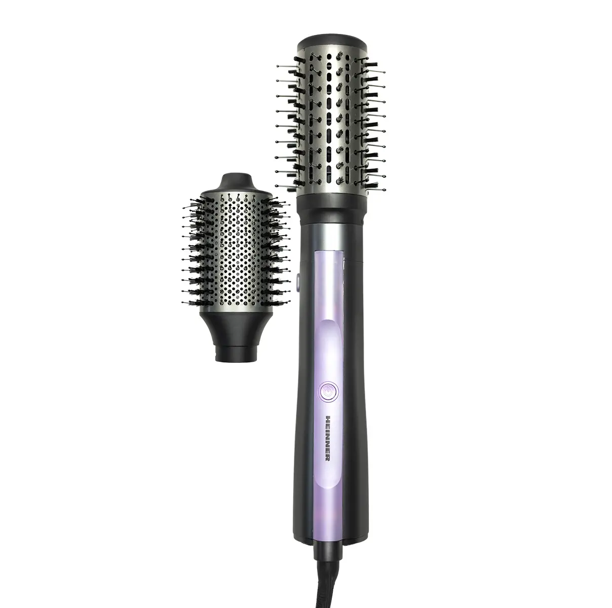 Perie cu aer cald Heinner HAB-Y12DC-GY2, 2 trepte de putere, 1200 W, Gri / Mov