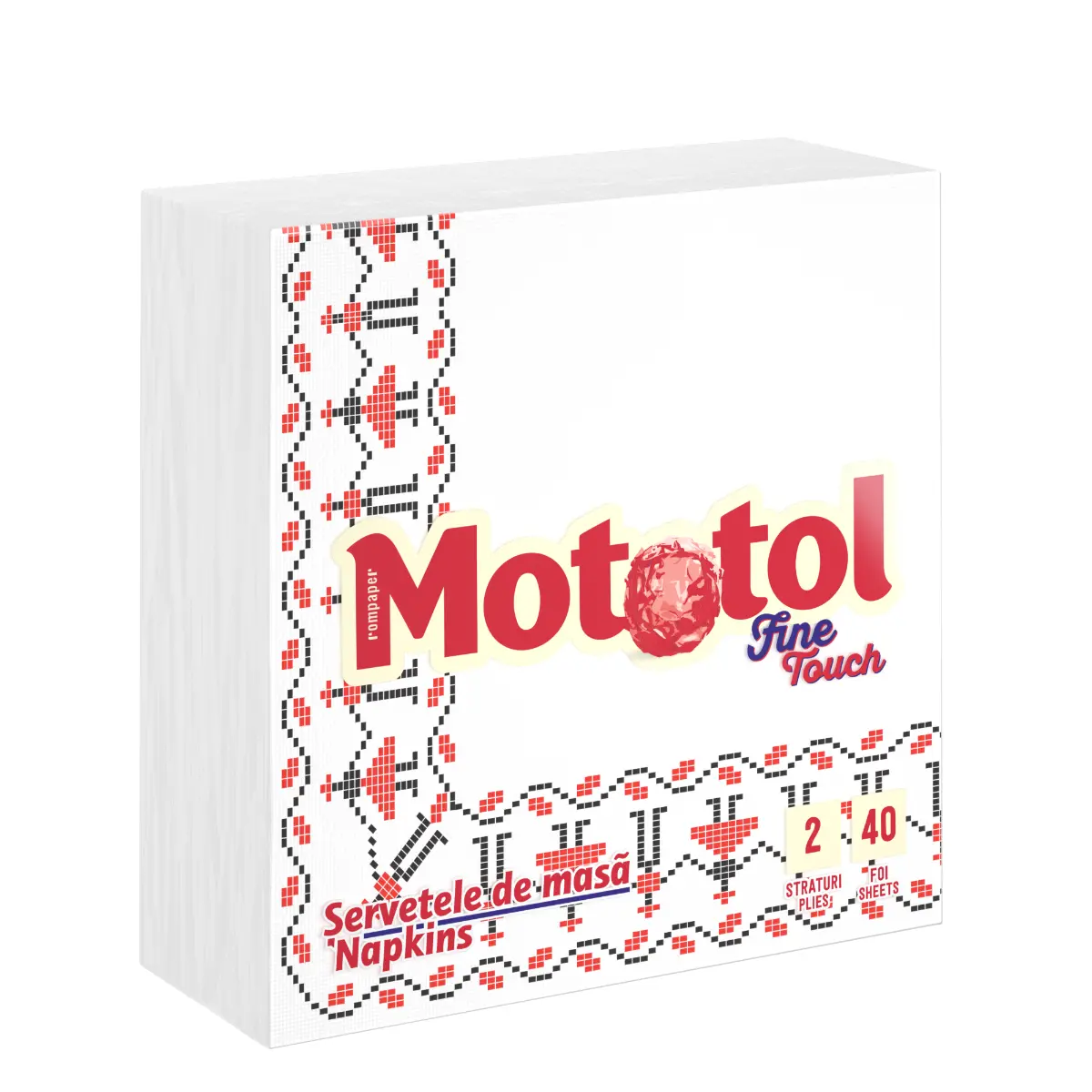 Servetele 33x33 cm 2 str 40 buc 24 pac Mototol Traditional mot dansatori