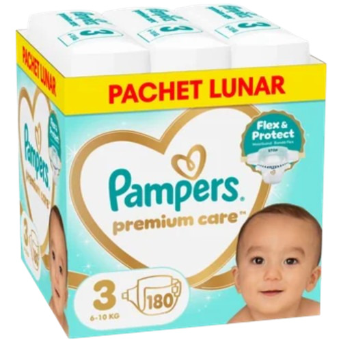 Scutece Pampers Premium Care XXL Box Mrime 3, 6kg-10kg, 180 buc