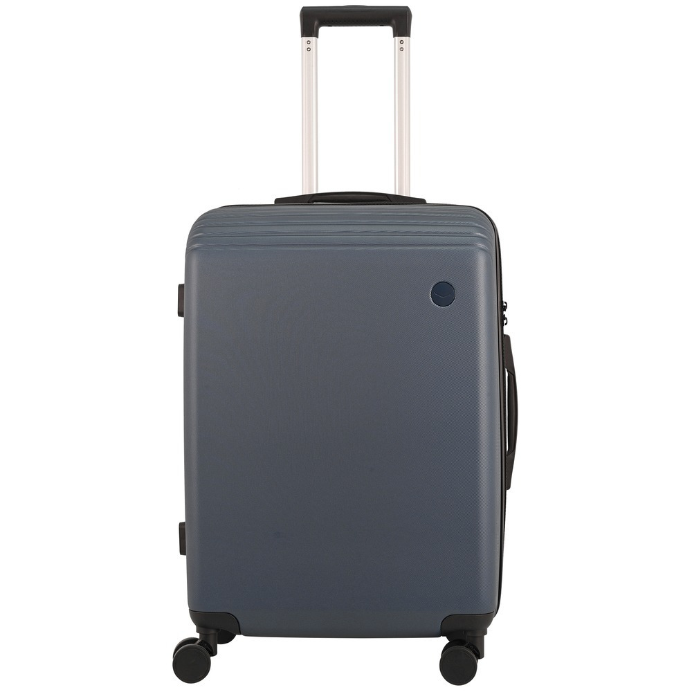 Troler cu 8 roti Carrefour New York, 64x44x26 cm, ABS, Bleumarin