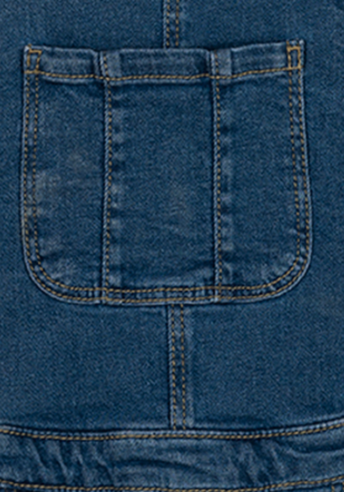 Salopeta scurta jeans TEX fete 3/14 ani