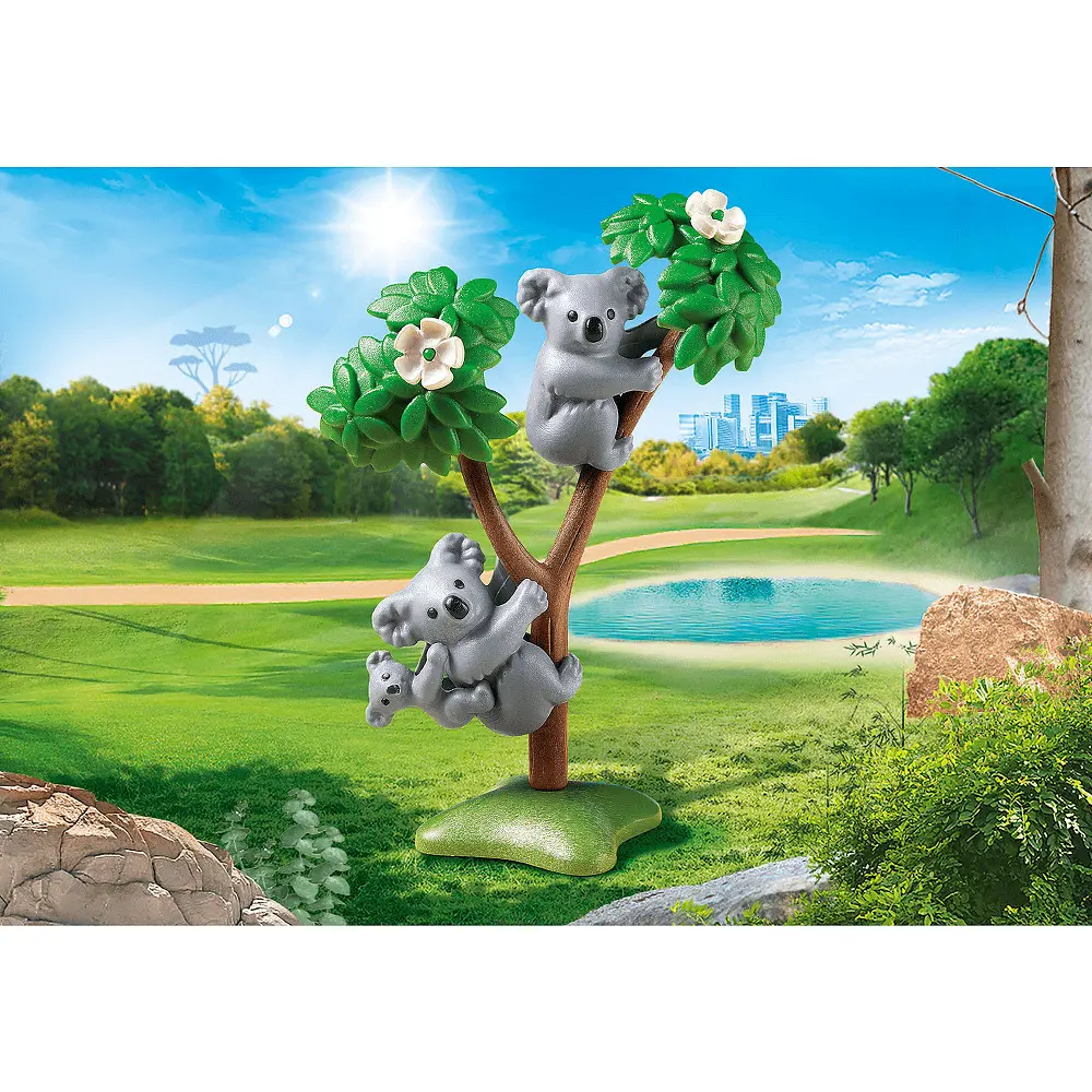Set koala cu pui Family Fun Playmobil, 10 piese, Multicolor