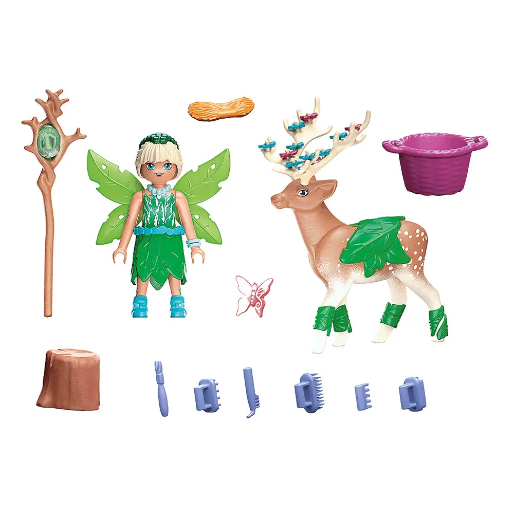 Set Forest Fairy cu animalul de suflet Playmobil Adventures of Ayuma, 39 piese