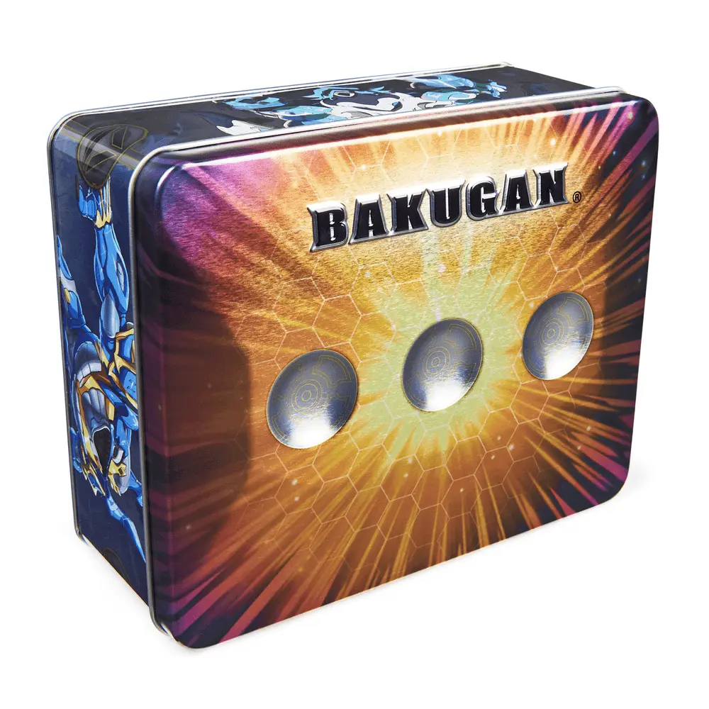 Set cu figurine in cutie de tabla Bakugan Baku-tin Sectanoid, Multicolor